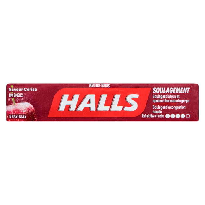 Halls Relief Mentho-Lyptus Cherry Flavour 9 Lozenges