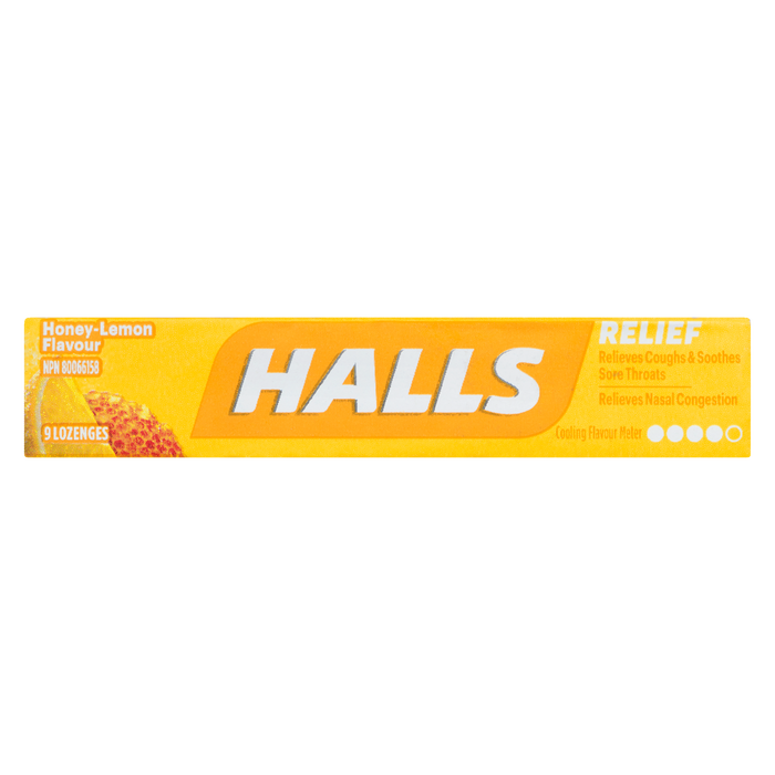 Halls Relief Mentho-Lyptus Honey-Lemon Flavour 9 Lozenges