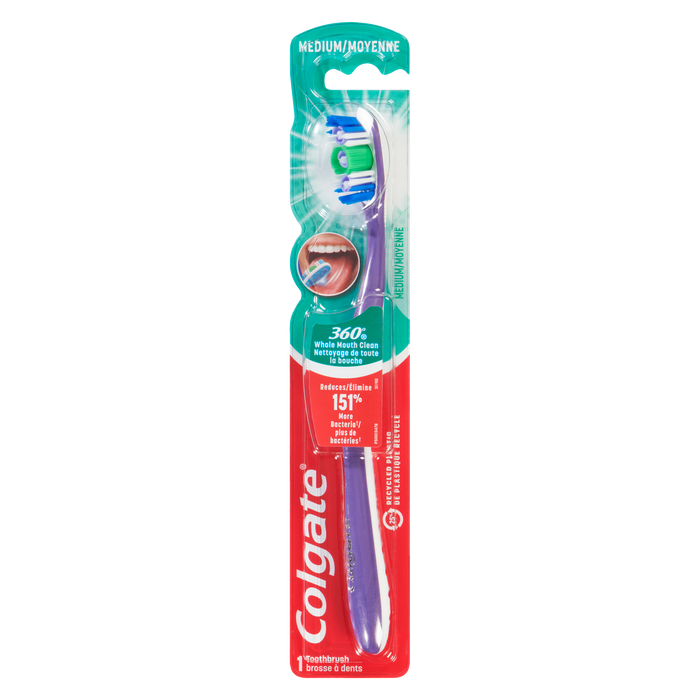 Colgate 360° Whole Mouth Clean Toothbrush Medium 1 Toothbrush