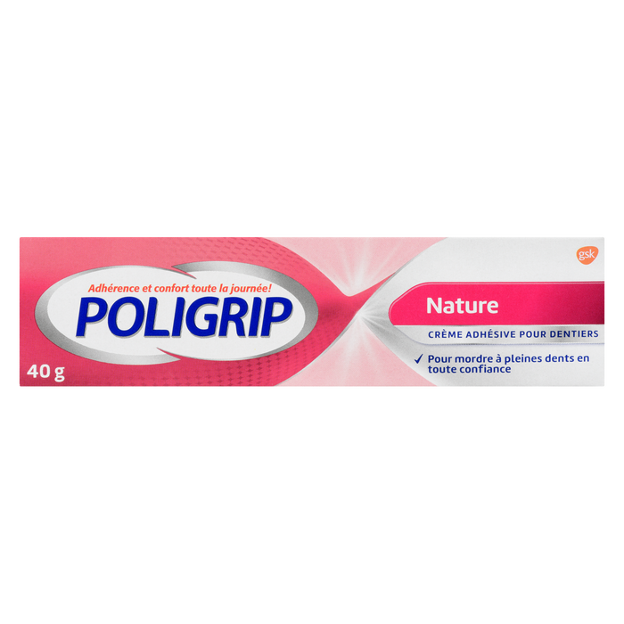 Crème adhésive pour prothèses dentaires Poligrip sans saveur 40 g