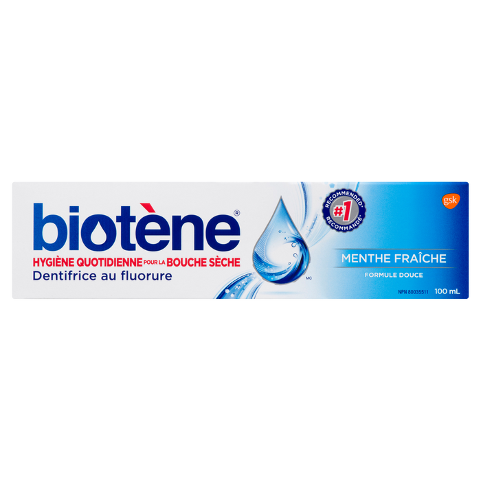 Biotène Fluoride Toothpaste Daily Hygiene for a Dry Mouth Fresh Mint 100 ml