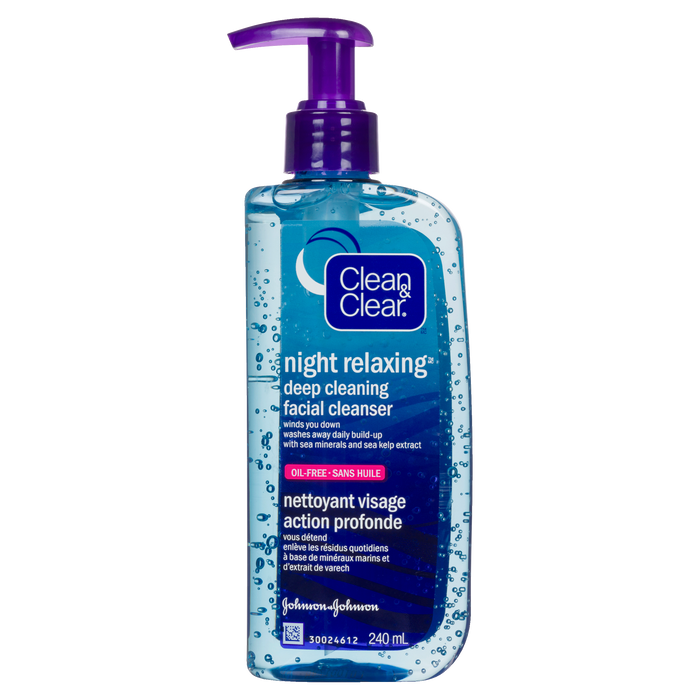 Clean & Clear Night Relaxing Facial Cleanser Deep Cleaning 240 ml