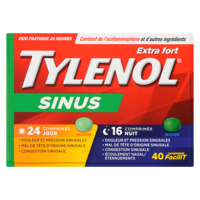 Tylenol Sinus Extra Fort 24h Coffret pratique 40 eZtabs