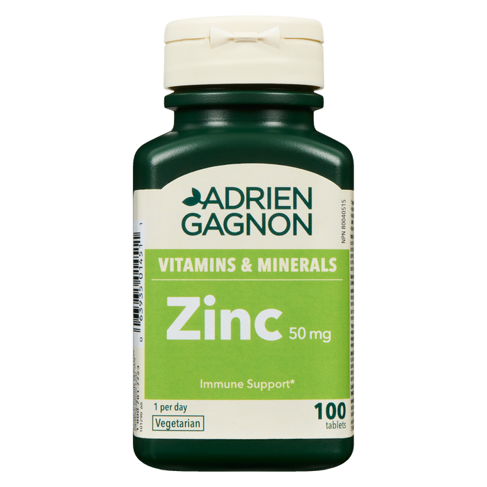 Adrien Gagnon Zinc 50 mg 100 comprimés