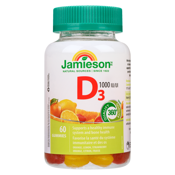 Jamieson D₃ 1000 UI 60 gélifiés