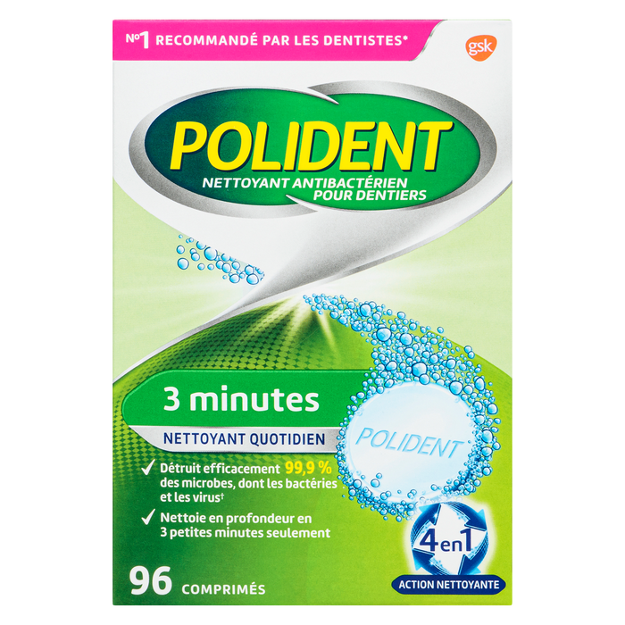 Polident Daily Cleanser 3 Minute 96 Tablets