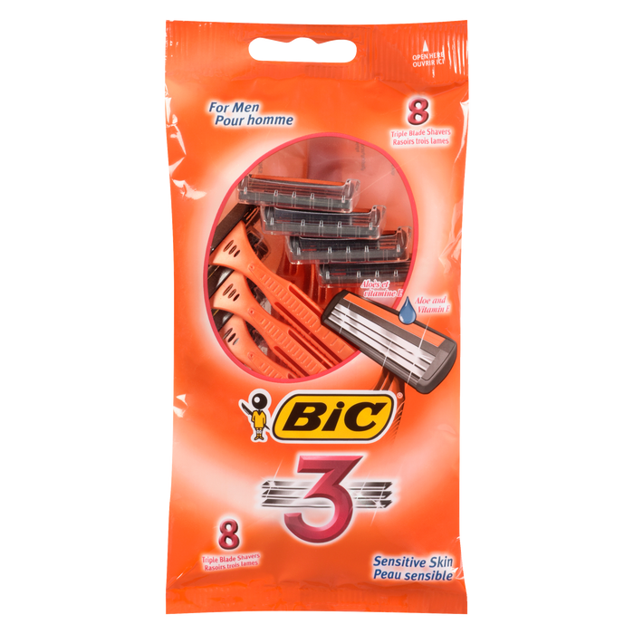 Rasoirs à triple lame Bic for Men 8