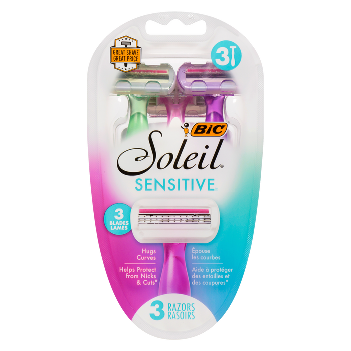 BIC Soleil Sensitive Razors 3 Blades 3 Razors