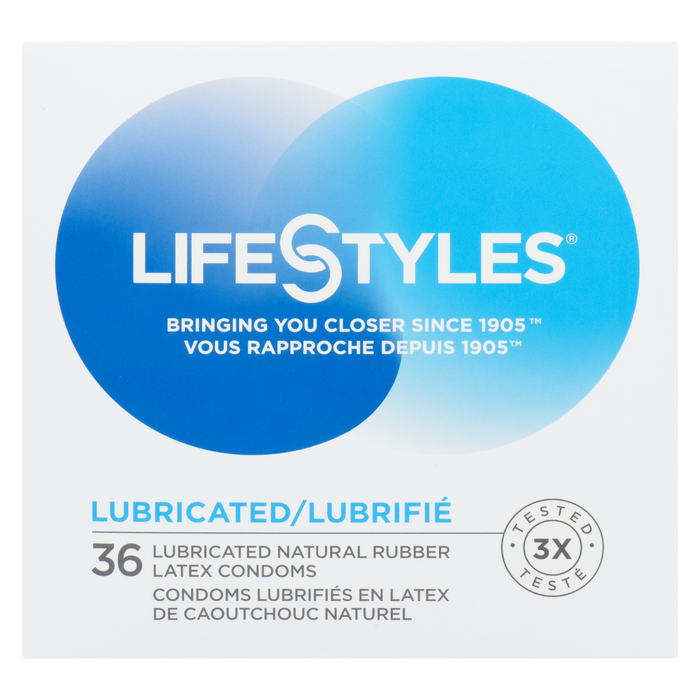 Préservatifs en latex de caoutchouc naturel lubrifiés LifeStyles 36