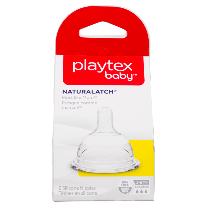 Tétines rapides en silicone Playtex Baby Naturalatch 2 3-6 M+