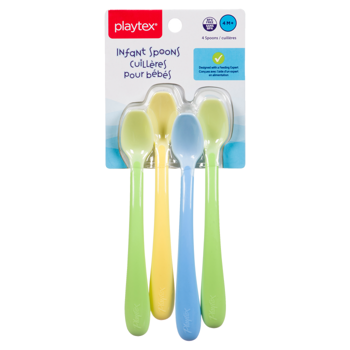 Playtex 4 Infant Spoons 4 M+