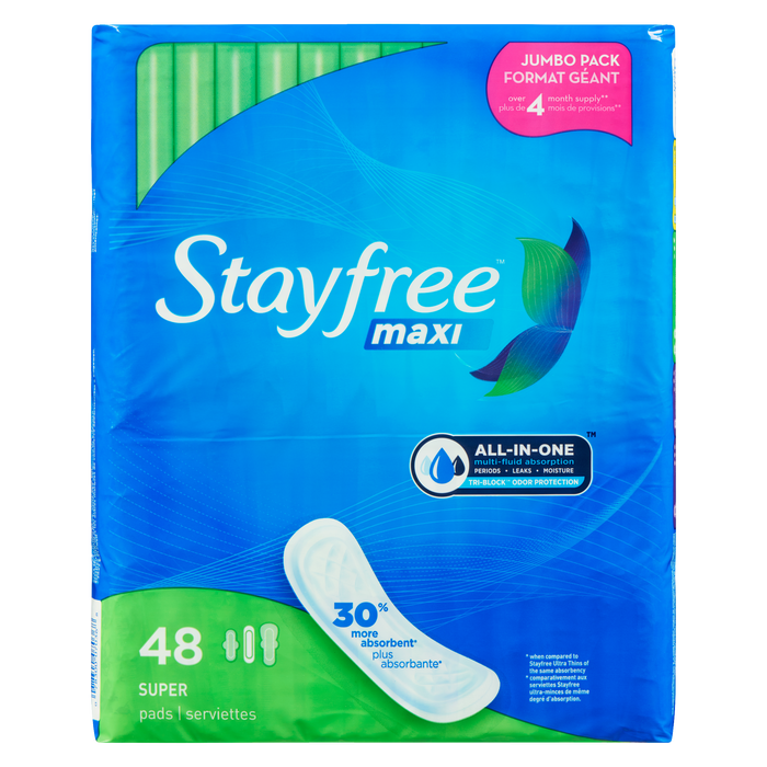 Stayfree Maxi&nbsp;Super Jumbo Pack 48 Pads