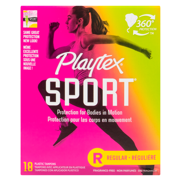 Playtex Sport Regular 18 Plastic Tampons