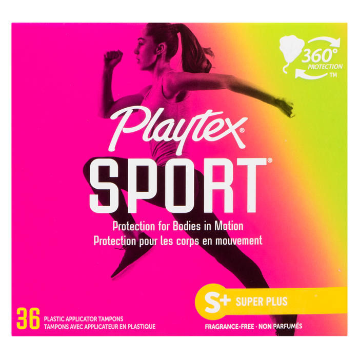 Tampons Playtex Sport Super Plus 36 avec applicateur en plastique