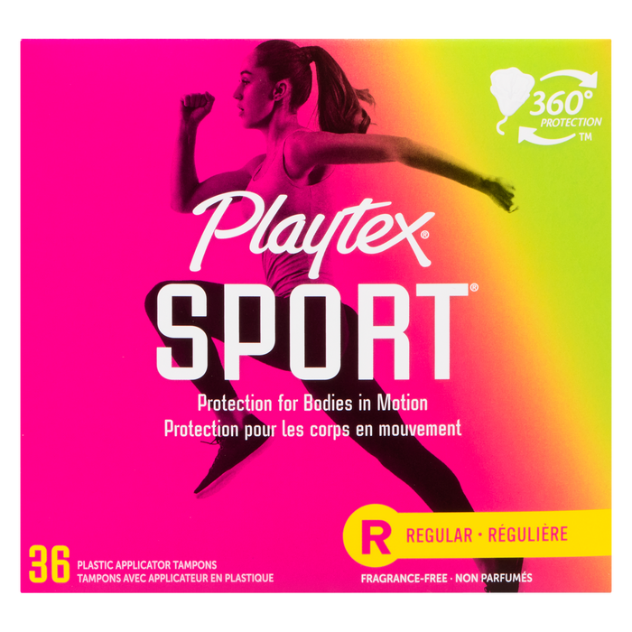 Playtex Sport Regular 36 Plastic Applicator Tampons