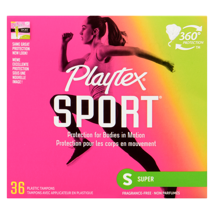 Playtex Sport Super 36 Plastic Tampons