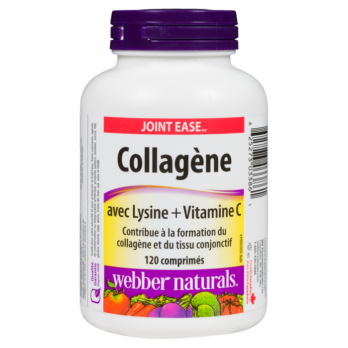 Webber Naturals Joint Ease Collagen with Lysine + Vitamin C 120 Tablets