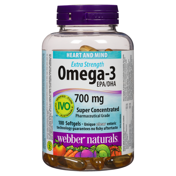 Webber Naturals Cœur et esprit Oméga-3 EPA/DHA 700 mg 100 gélules