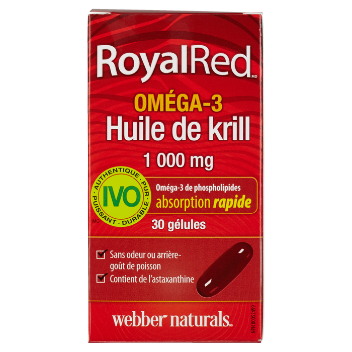 Huile de krill Royal Red Omega-3 1000 mg 30 gélules