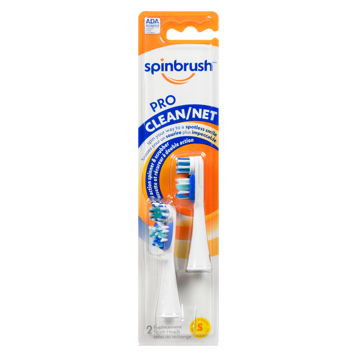 Spinbrush Pro Clean S Soft Bristles 2 Replacement Brush Heads