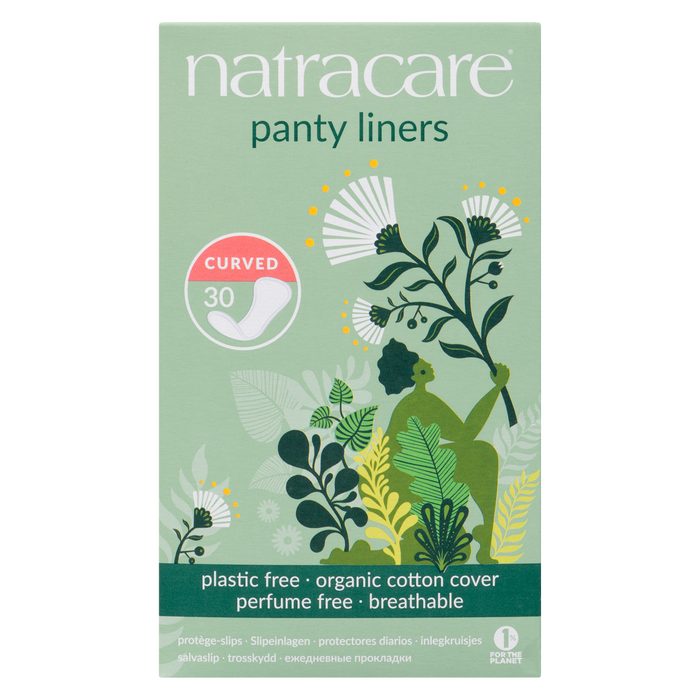 Natracare Panty Liners Organic Cotton Cover 30 Curved