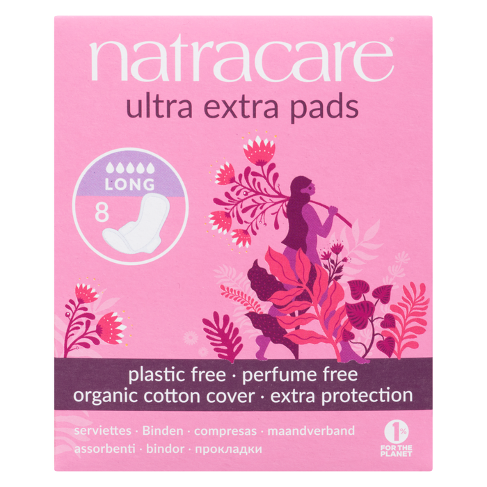 Natracare Ultra Extra Pads Long 8 Ultra Extra Pads