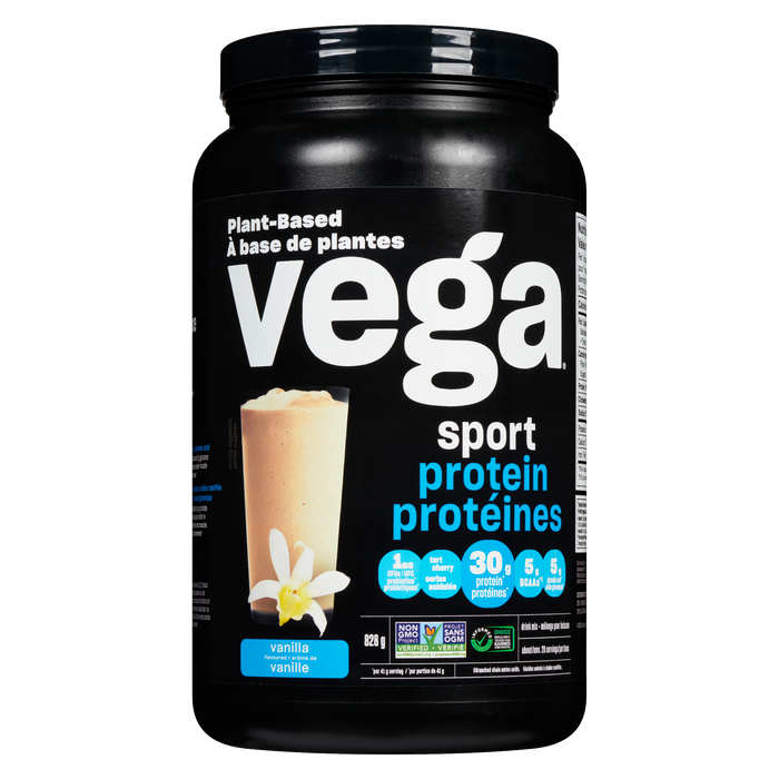 Mélange pour boisson protéinée Vega Sport aromatisé à la vanille 828 g