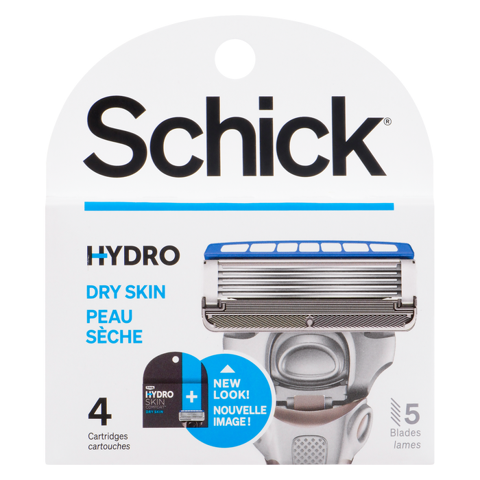 Rasoir Schick Hydro Dry Skin 5 lames 4 cartouches