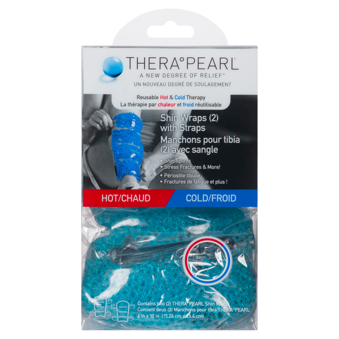 Bandes chauffantes/froides pour tibias Thera°Pearl 2 avec sangles