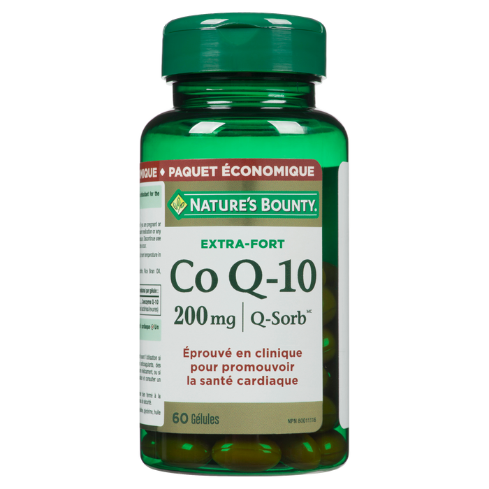 Nature's Bounty Co Q-10 Q-Sorb Extra Strength 200 mg Format économique 60 gélules