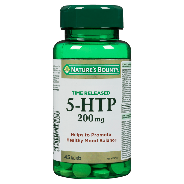 Nature's Bounty 5-HTP à libération prolongée 200 mg 45 comprimés