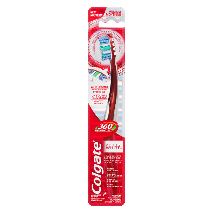 Colgate 360° Advanced Optic White Toothbrush Medium