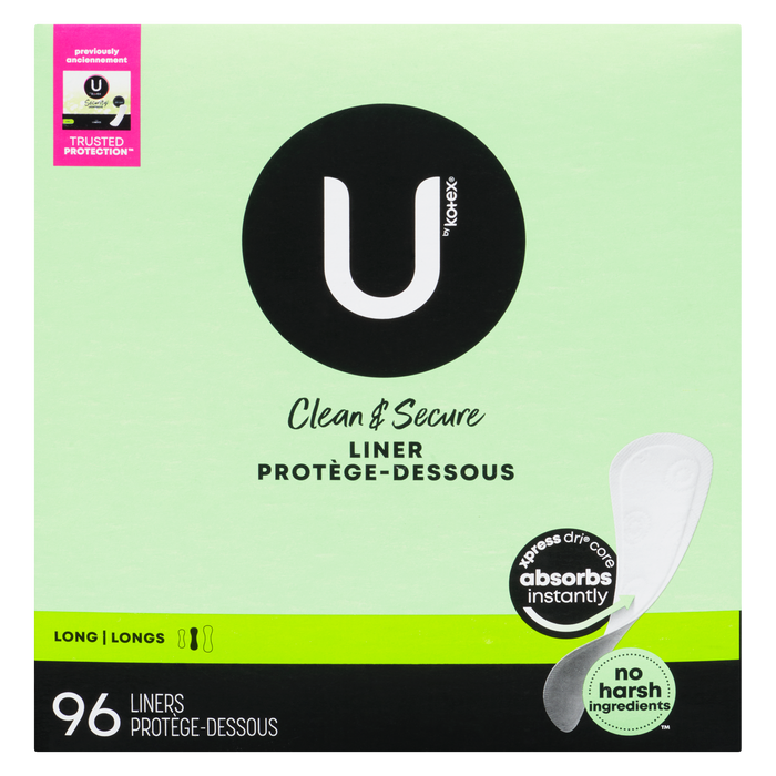 U by Kotex Clean & Secure Long 96 Liners