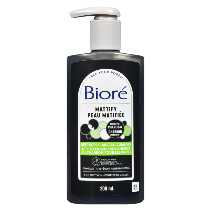 Bioré Deep Pore Charcoal Cleanser Mattify 200 ml