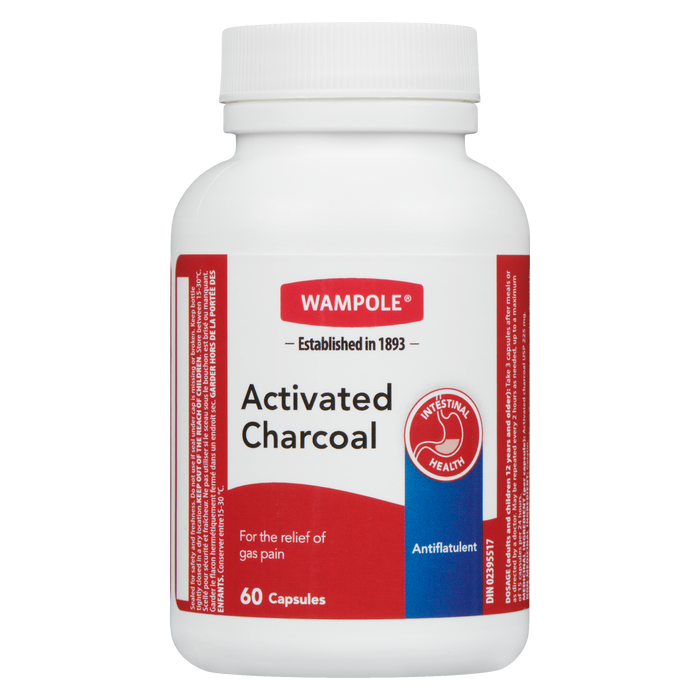 Wampole Antiflatulent Charbon Actif 60 Gélules