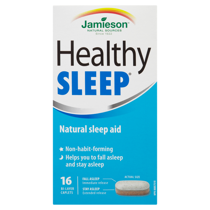 Jamieson Healthy Sleep Natural Sleep Aid 16 Bi-Layer Caplets