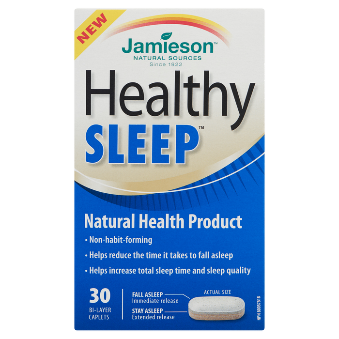 Produit de santé naturel Jamieson Healthy Sleep 30 comprimés bicouches