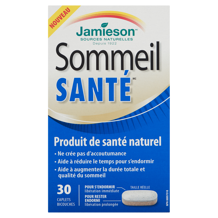 Produit de santé naturel Jamieson Healthy Sleep 30 comprimés bicouches