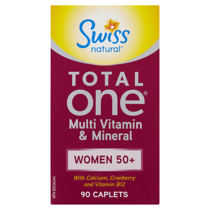 Swiss Natural Total One Multivitamines et minéraux pour femmes de 50 ans et plus, 90 comprimés