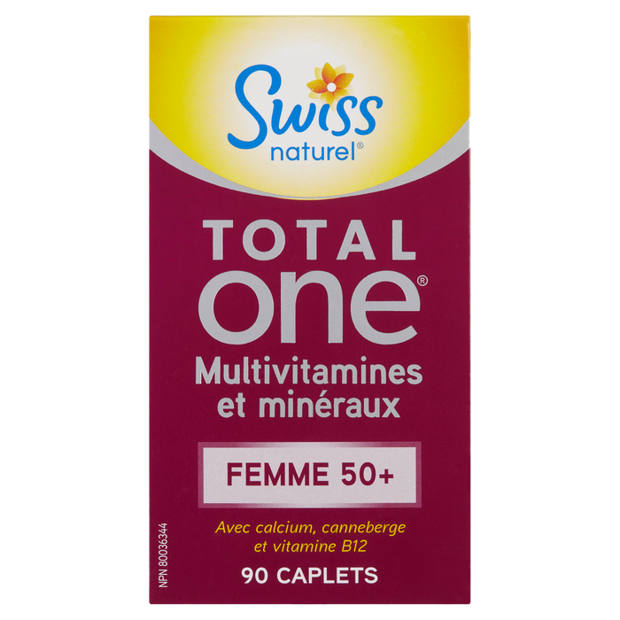 Swiss Natural Total One Multivitamines et minéraux pour femmes de 50 ans et plus, 90 comprimés