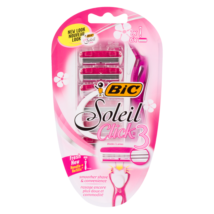 Bic Soleil Click 3 Manche + Lames de Rechange