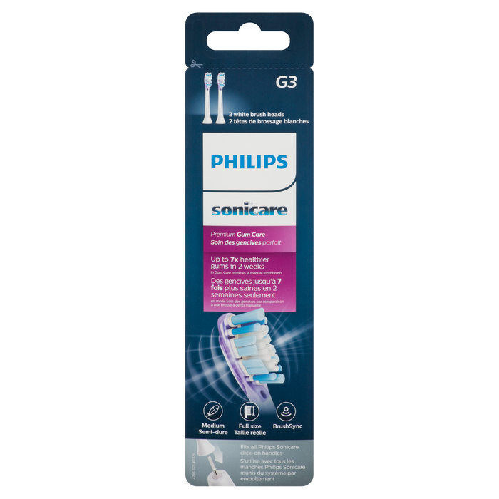 Têtes de brosse blanches Philips Sonicare G3 2