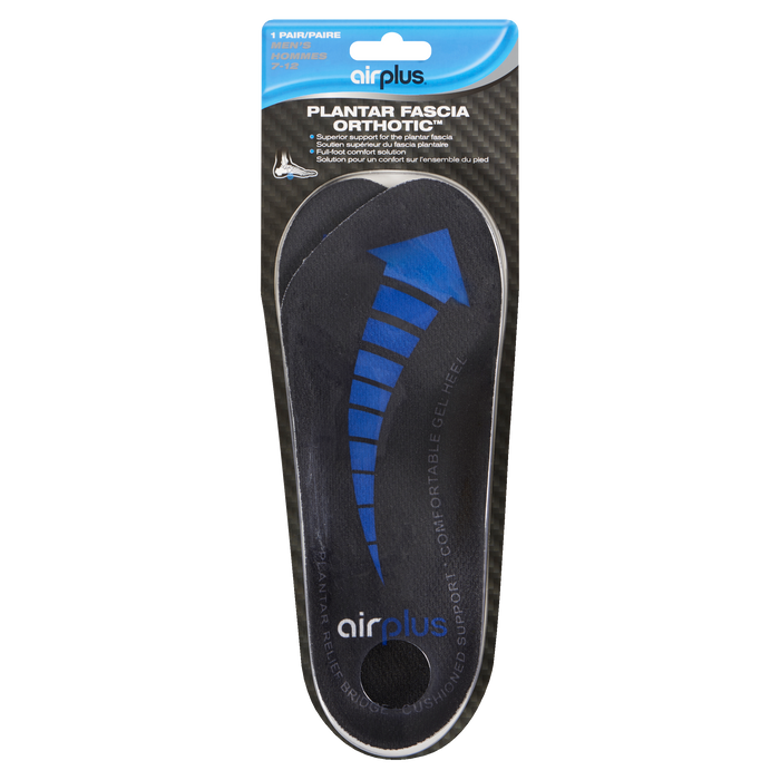 Orthèses pour fascia plantaire Airplus pour hommes, pointures 7 à 12, 1 paire