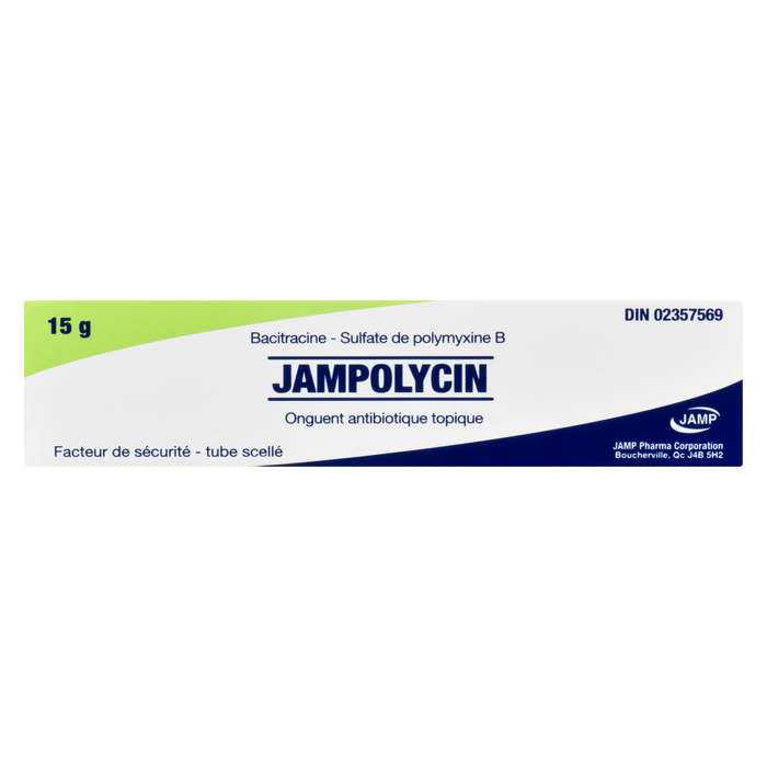 Pommade antibiotique topique JAMP JAMPolycin 15 g