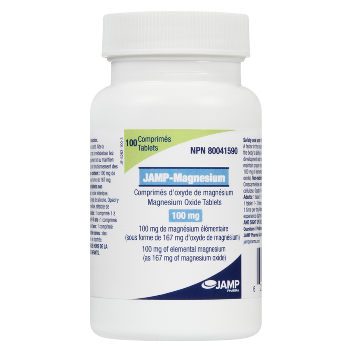 JAMP Pharma JAMP-Comprimés d'oxyde de magnésium 100 mg 100 comprimés