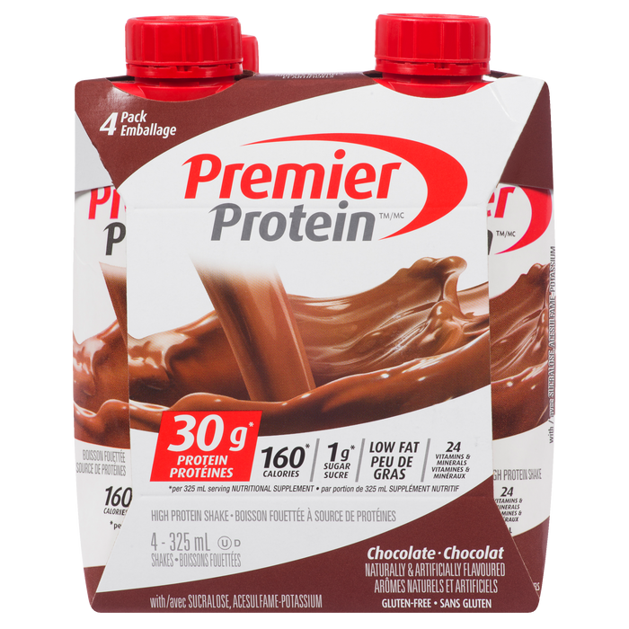 Premier Protein Chocolate High Protein Shake 4 Pack x 325 ml