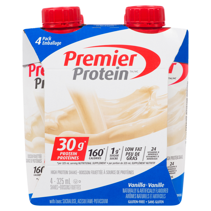 Premier Protein Vanilla Nutritional Supplement 4 Pack x 325 ml