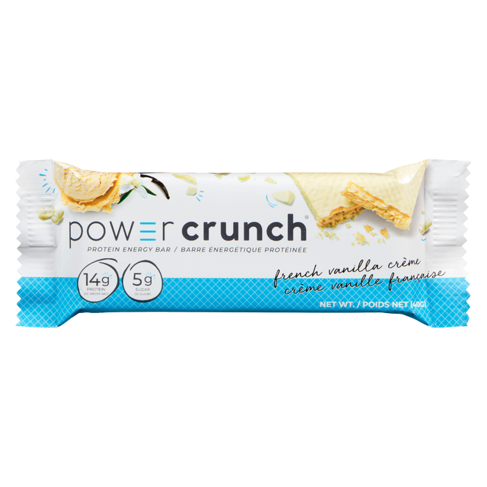 Barre énergétique protéinée Power Crunch Crème à la vanille française 40 g