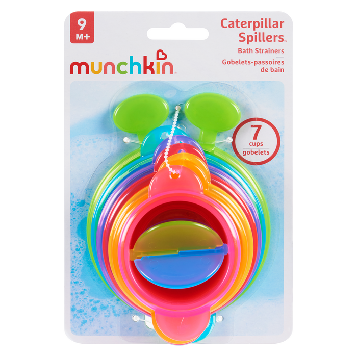 Crépines de bain Munchkin Caterpillar Spillers 9 m + 7 tasses