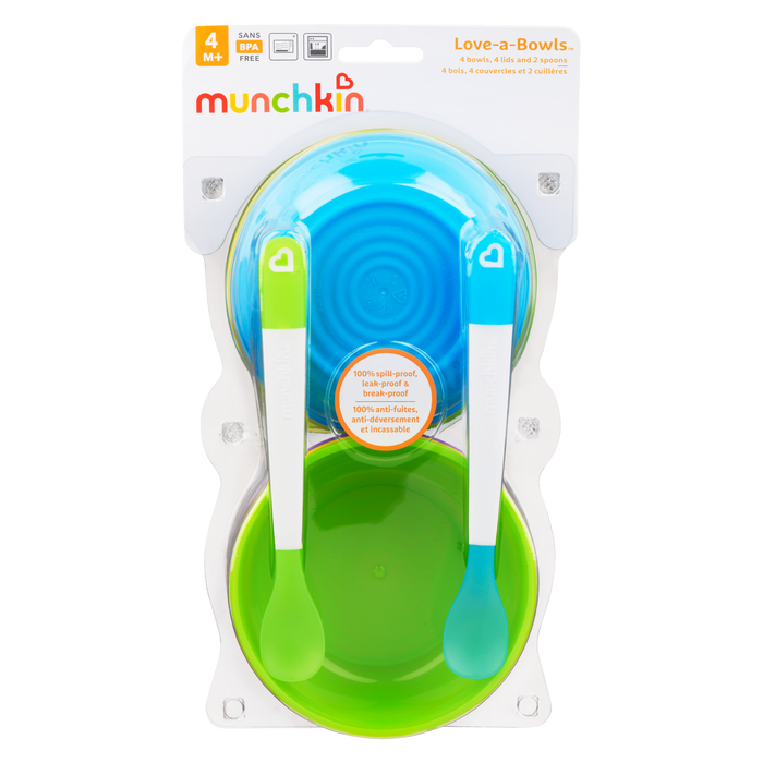 Bols Munchkin Love-a-Bowls 4 mois et plus